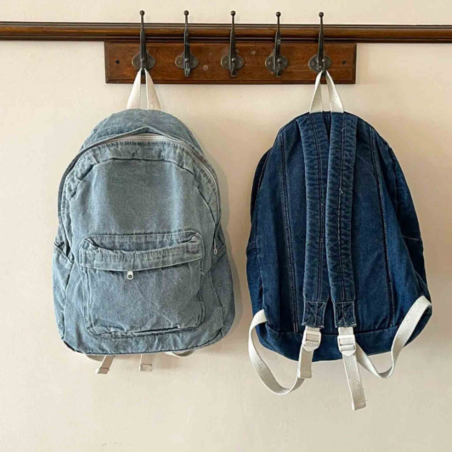 Retro Denim Women's Backpack Casual Travel Backpack - Available at 2Fast2See.co