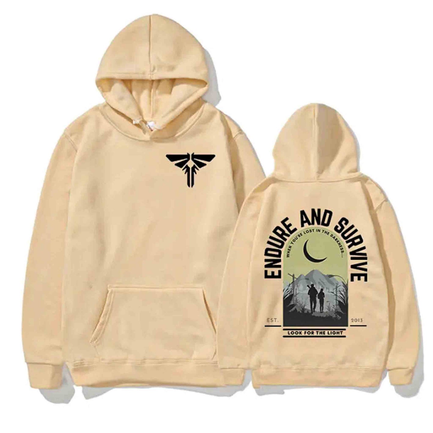 The Last of Us Endure And Survive Hoodie Firefly - Khaki / S Available at 2Fast2See.co