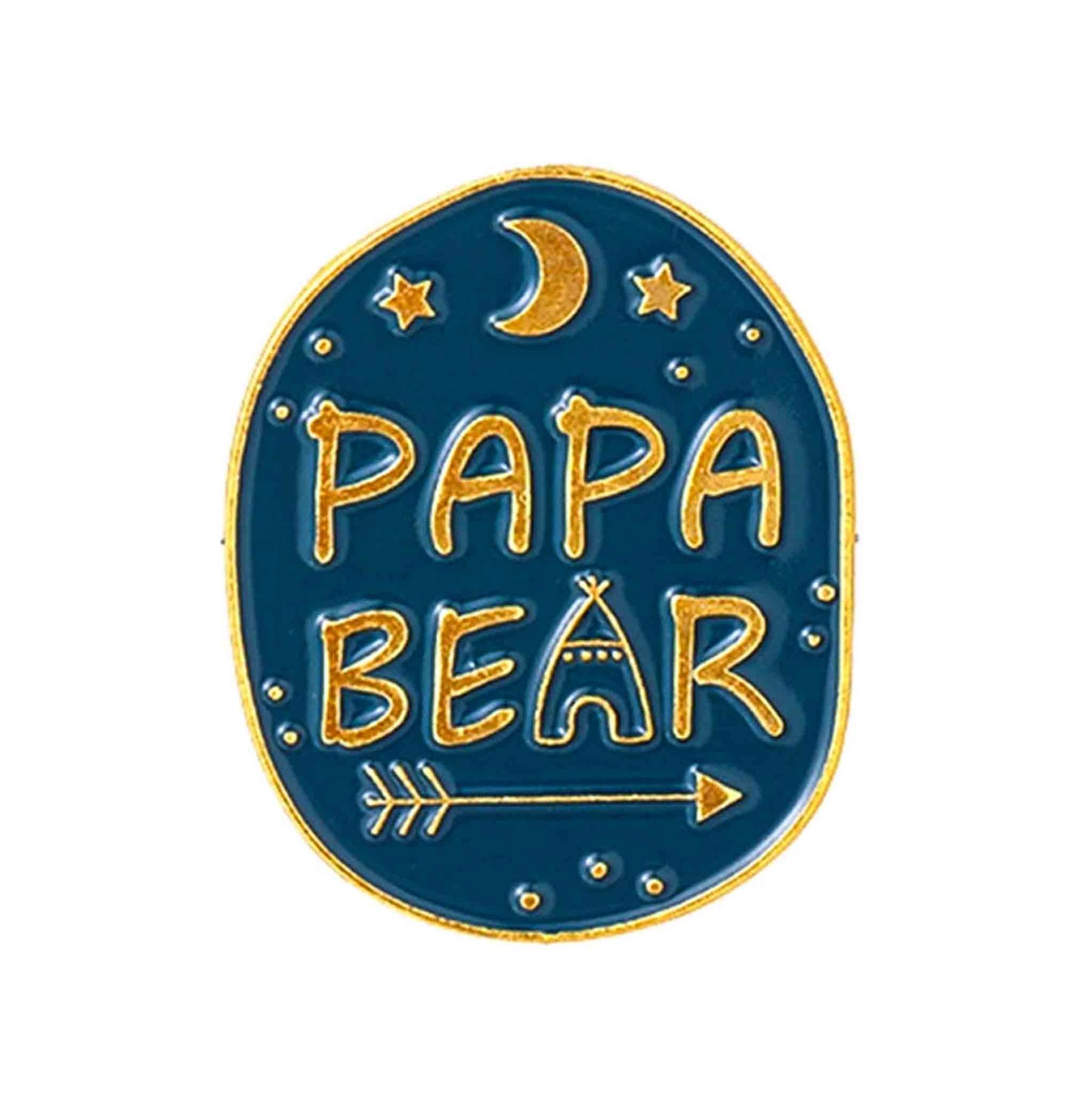 Cute Papa and Mama Bear With Cubs Enamel Pins - 2 Available at 2Fast2See.co