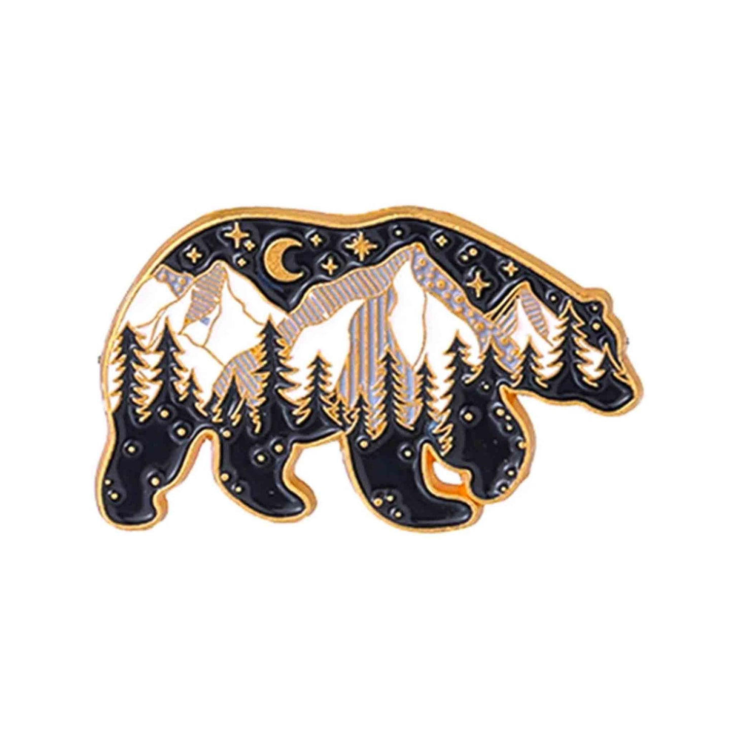 Cute Papa and Mama Bear With Cubs Enamel Pins - 3 Available at 2Fast2See.co