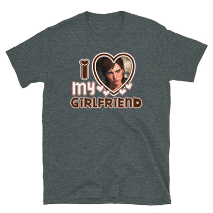 I Love My Girlfriend Ellie Williams Tshirt - Dark Grey / XL Available at 2Fast2See.co
