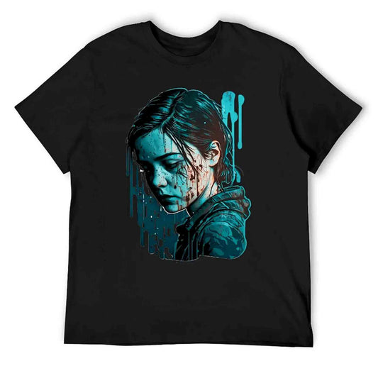 The Last of Us Ellie Artistic Tshirt - Black / 3XL Available at 2Fast2See.co