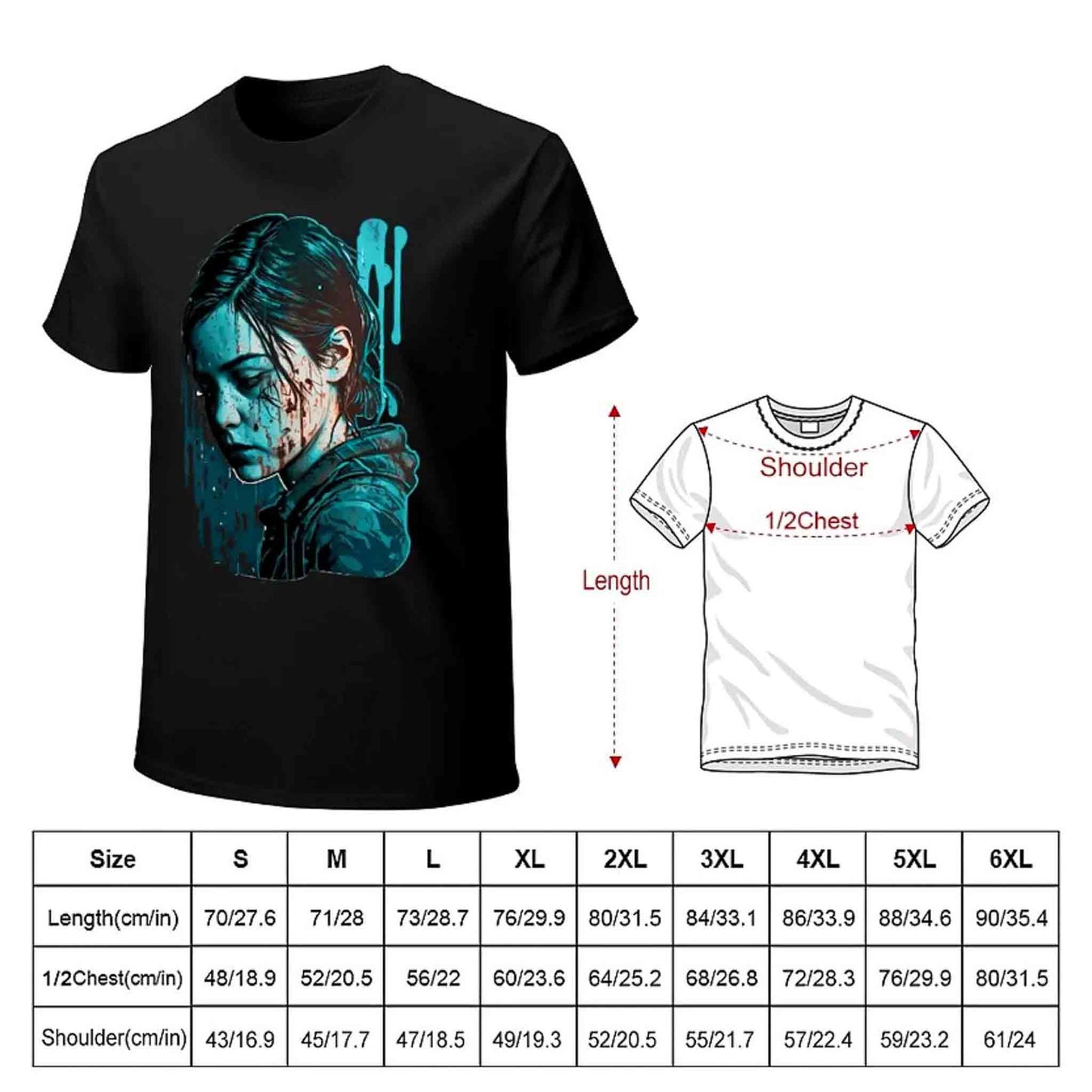 The Last of Us Ellie Artistic Tshirt - Available at 2Fast2See.co