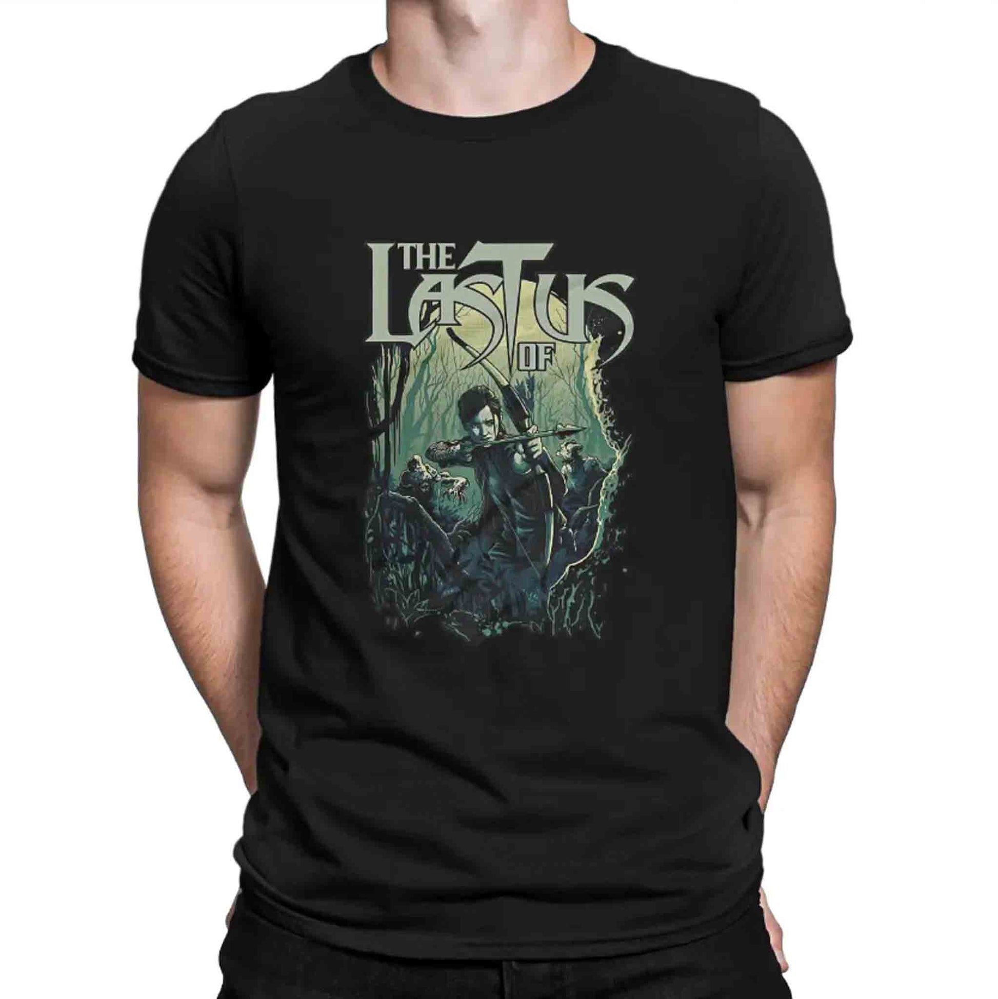 The Last Of Us Ellie With Her Bow Tshirt - Black / XXL Available at 2Fast2See.co