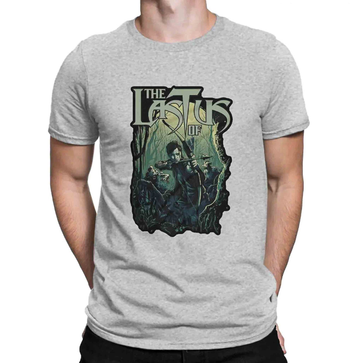The Last Of Us Ellie With Her Bow Tshirt - Gray / XXL Available at 2Fast2See.co