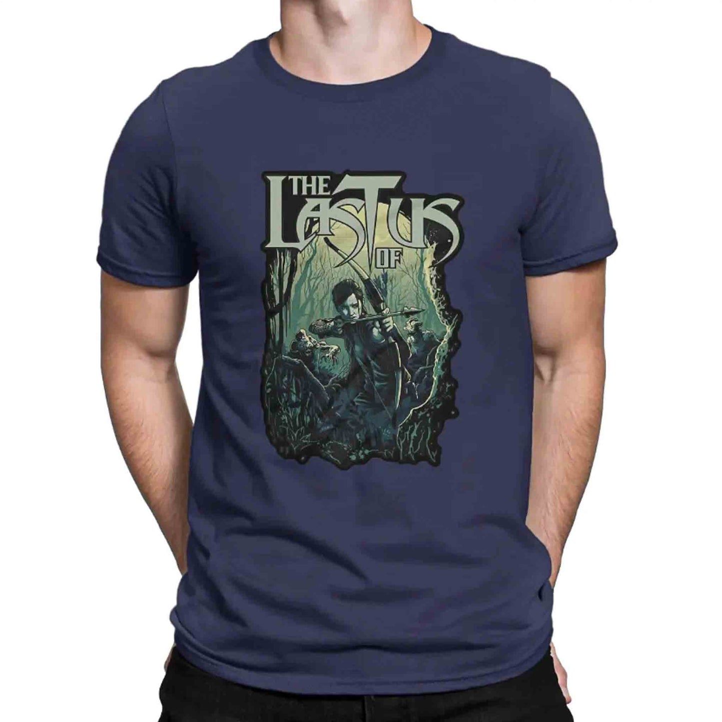 The Last Of Us Ellie With Her Bow Tshirt - Navy / XXL Available at 2Fast2See.co