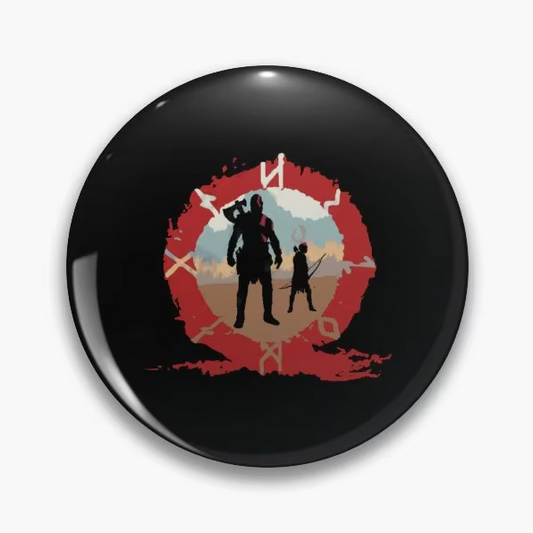 God of War Kratos Atreus Inspired Pin - Available at 2Fast2See.co