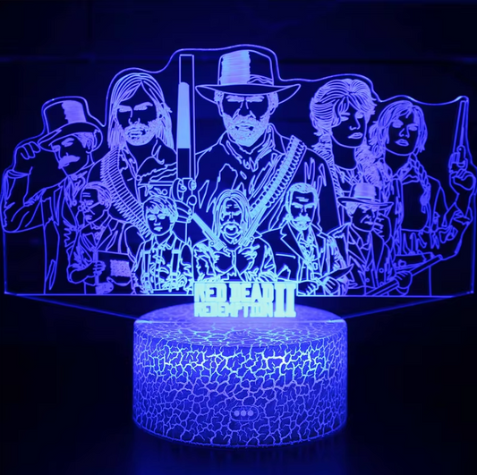 Red Dead Redemption 2 Characters 3D Acrylic Lamp