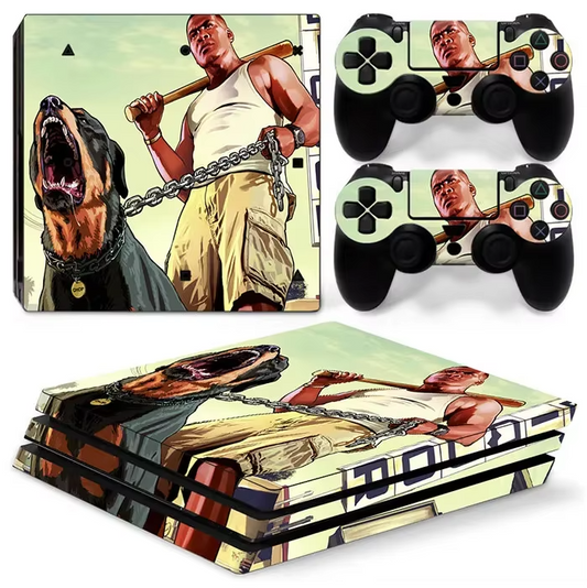 Grand Theft Auto VI GTA 6 Theme PS4 Pro Skin Cover for Console and Controllers