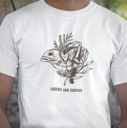 The Last of Us Premium Endure and Survive White Tshirt