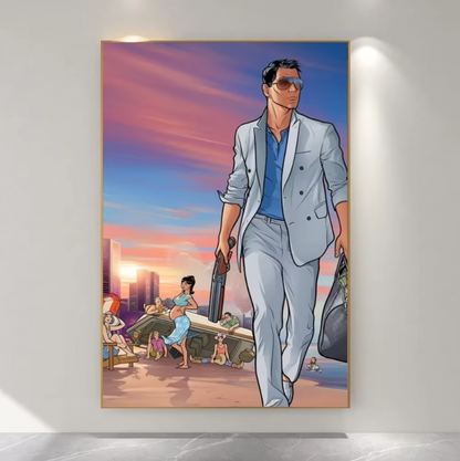 Grand Theft Auto 5 Five Vice City Inspired Poster