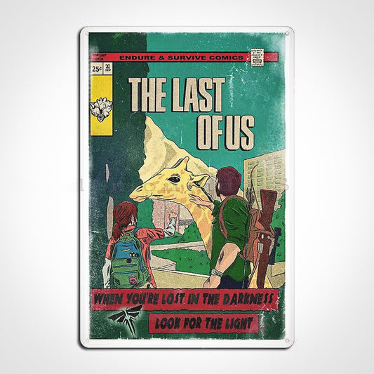 Vintage Last Of Us Comicbook Cover Metal Sign