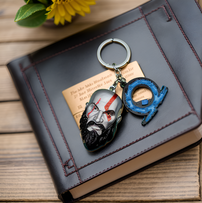 God Of War Ragnarok Kratos Metal Keychain