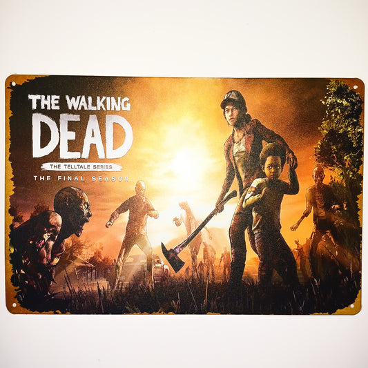 The Walking Dead Season 4 Clementine Telltale Game Retro Metal Sign