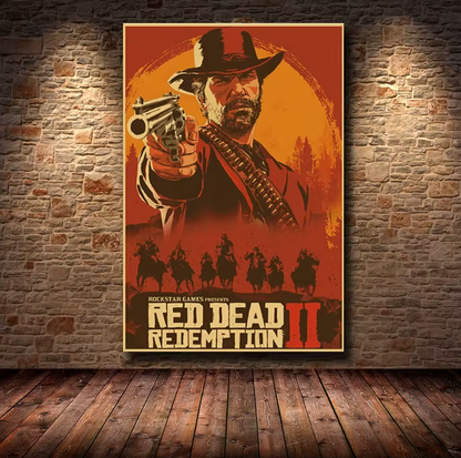 Red Dead Redemption 2 Arthur Morgan Classic Game Poster