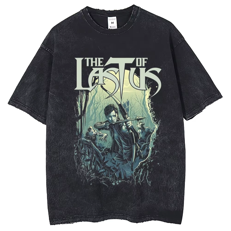 The Last of Us Ellie With Bow Retro Inspired Vintage Tshirt