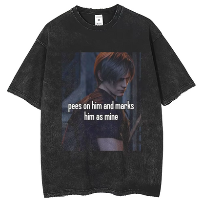 Resident Evil Game Leon Kennedy Funny Inspired Vintage Tshirt