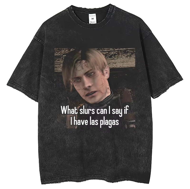 Resident Evil Leon Kennedy Fanmade Quote Inspired Vintage Tshirt