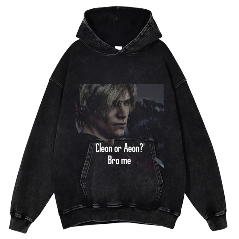 Resident Evil Leon Kennedy Fanmade Quote Inspired Vintage Hoodie