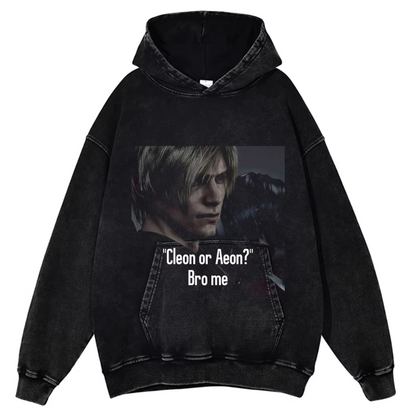 Resident Evil Leon Kennedy Fanmade Quote Inspired Vintage Hoodie