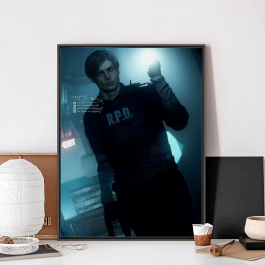 Resident Evil Leon Kennedy R.P.D Inspired Poster