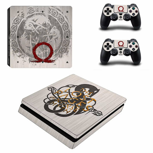 God of War PS4 Pro/Slim Skin Sticker Cover For Console and Controllers - PS4 Slim Available at 2Fast2See.co