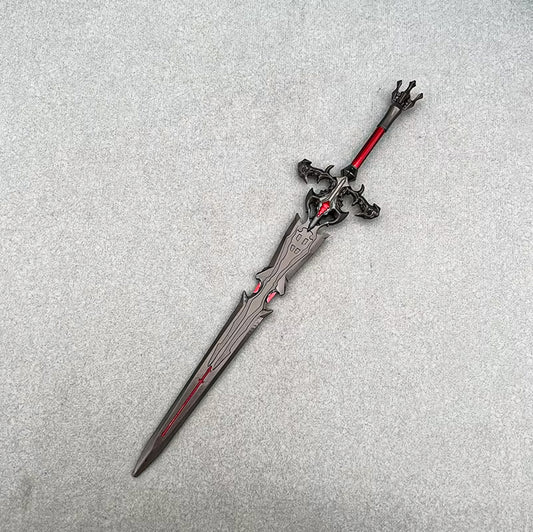 Final Fantasy 22cm Flametongue Metal Sword Weapon Model Collectible 1:6 Scale