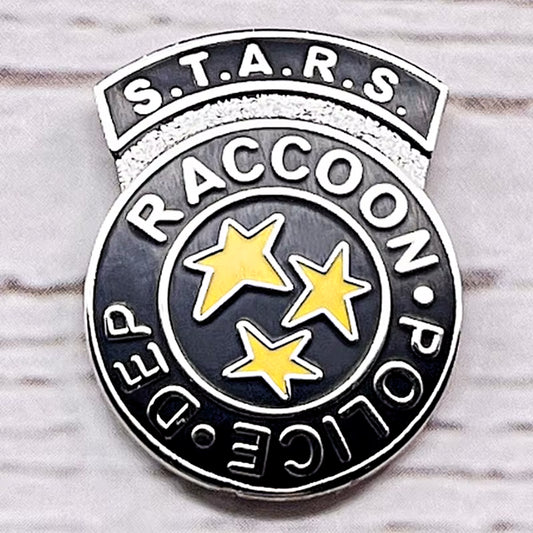 Resident Evil Raccoon Police Department Stars Enamel Pin