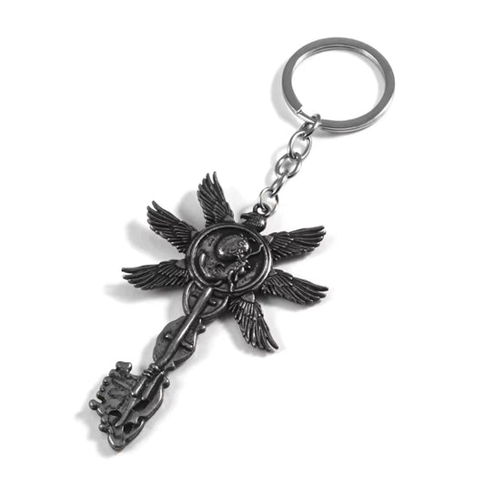 Resident Evil 8 RE8 Village Six-Winged Unborn Silver Key Keychain