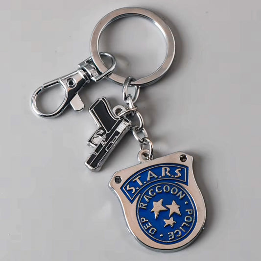 Resident Evil Stars Raccoon Police Department Keychain