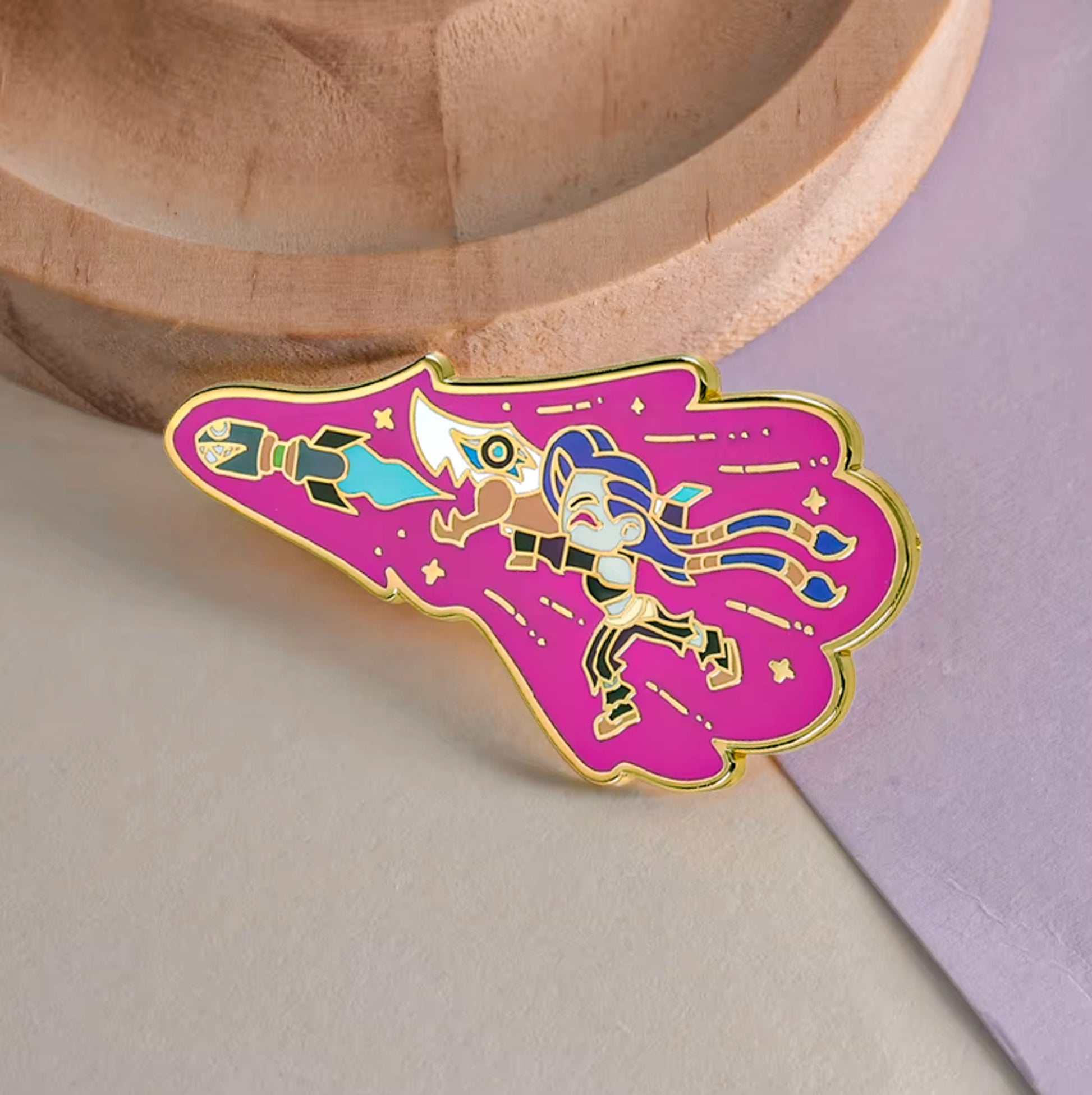 League of Legends Loose Cannon Jinx Enamel Pin - Default Title Available at 2Fast2See.co