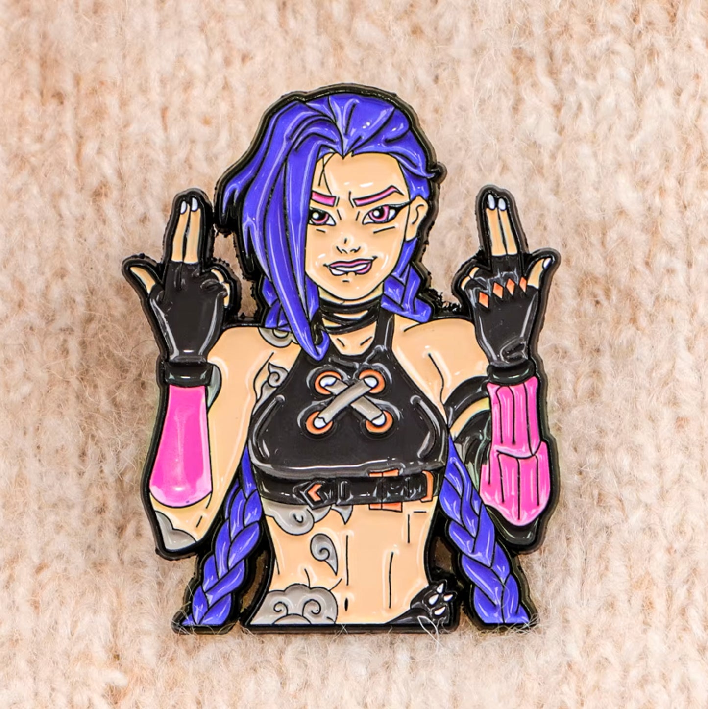 League of Legends Jinx Inspired Enamel Pin - Default Title Available at 2Fast2See.co