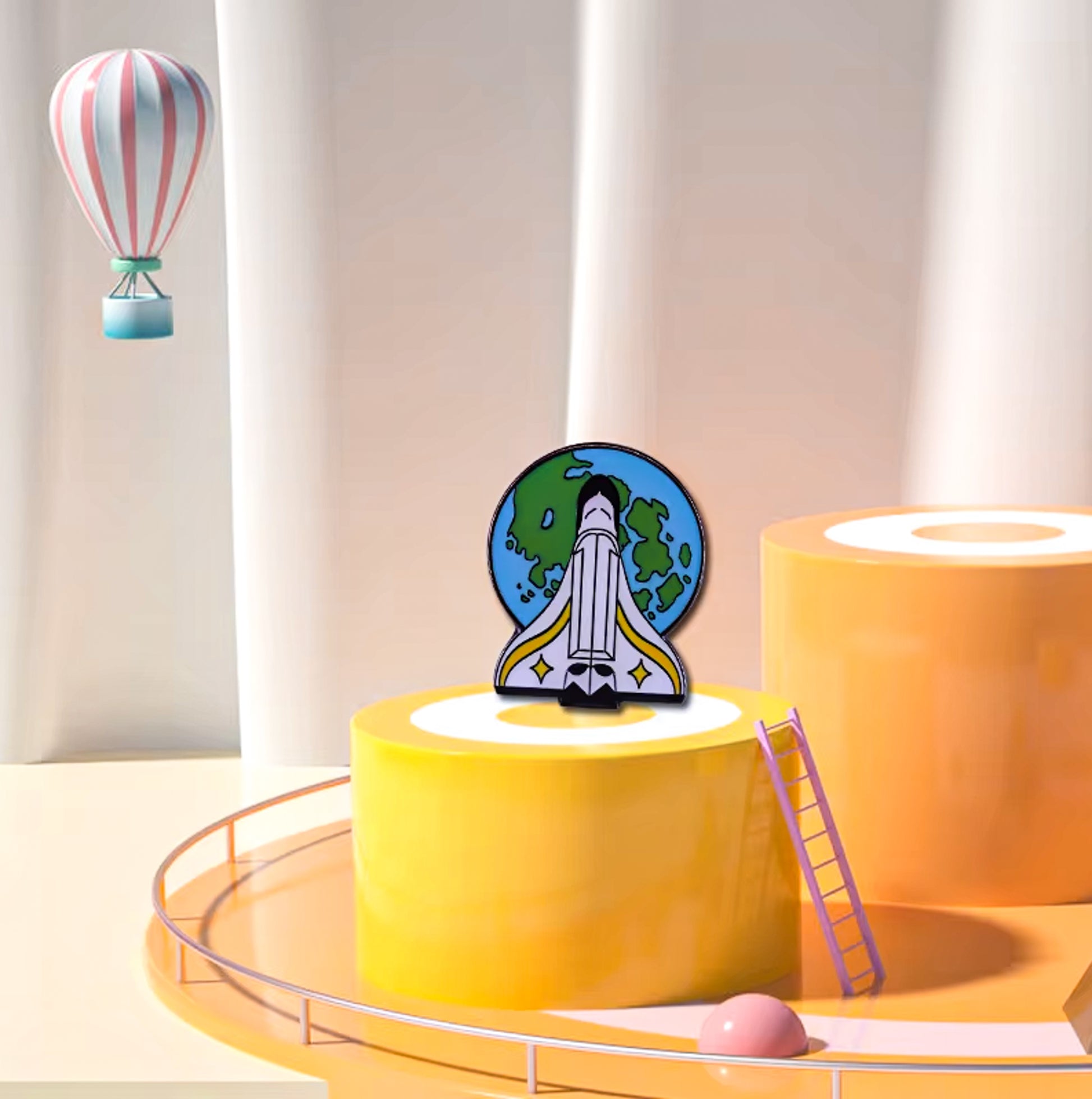 The Last of Us Part 2 Ellie's Space Rocket Pin Welcome To Earth - Replica Brooch - Default Title Available at 2Fast2See.co
