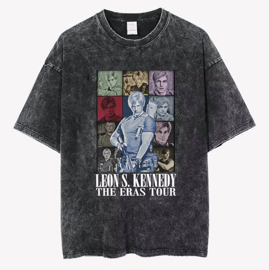 Resident Evil 4 Vintage Washed Leon S Kennedy Tshirt