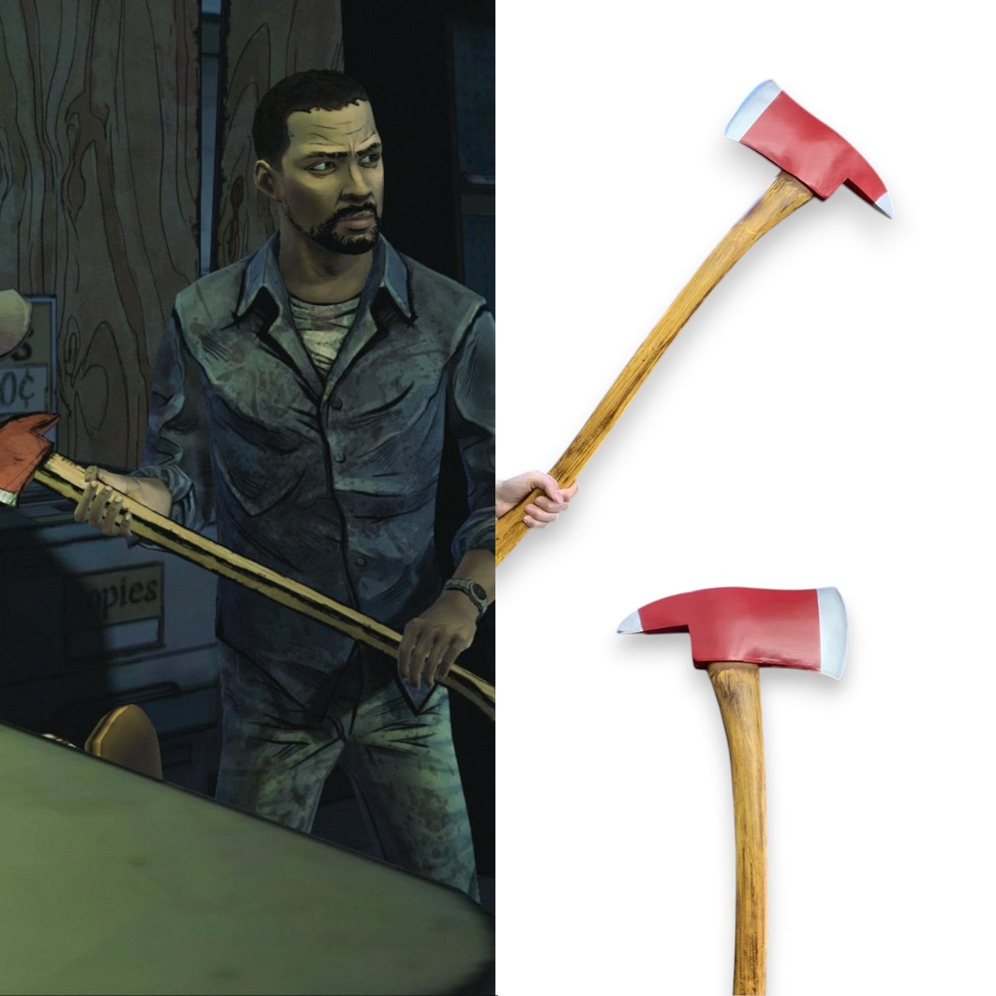 Telltales The Walking Dead Axe Weapon Prop Replica Lee's Fire Axe