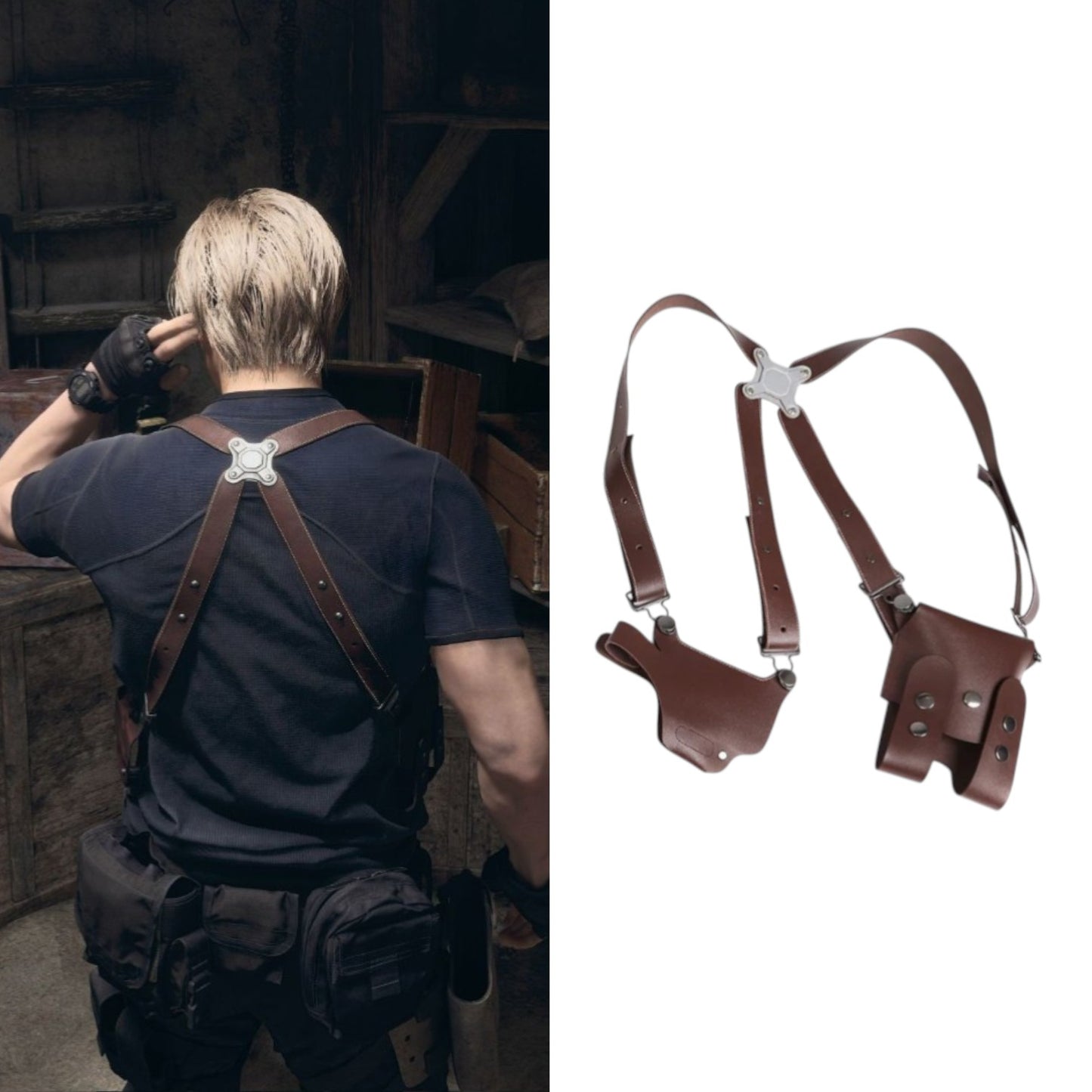 Resident Evil Leon Kennedy Gun Holster Cosplay Accessory