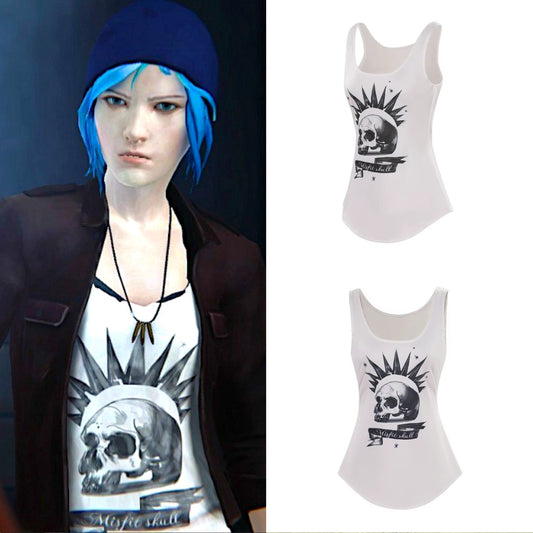 Life Is Strange Game Chloe Price Cosplay Costume White Sleeveless Top
