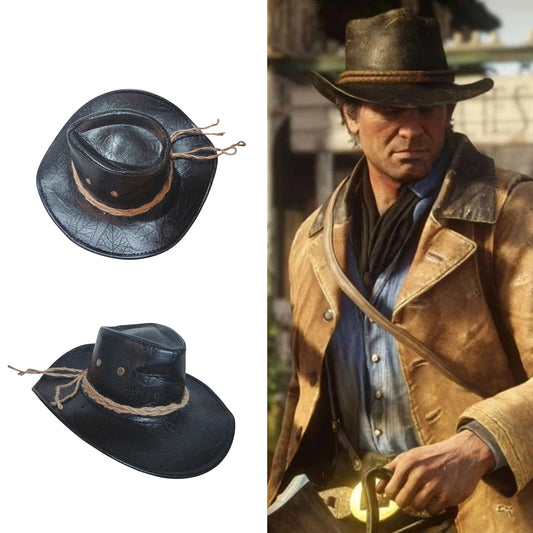 Red Dead Redemption Arthur Morgan Cosplay Prop PU Leather Hat