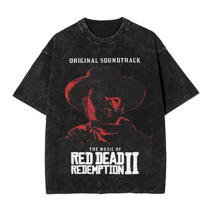 Red Dead Redemption 2 Inspired Washed Tshirt Vintage Top