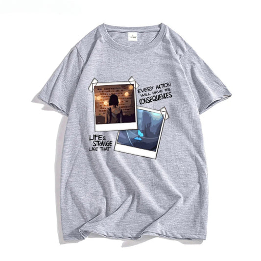 Life Is Strange What If? Video Game Inspired Tshirt 100% Cotton - Gray / XS Available at 2Fast2See.co