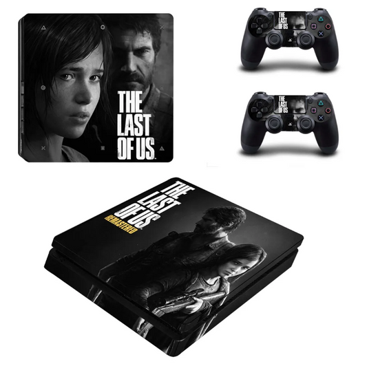 The Last of Us Part 1 Ellie & Joel Remastered PS4 Slim Skin Sticker for Console and Controllers