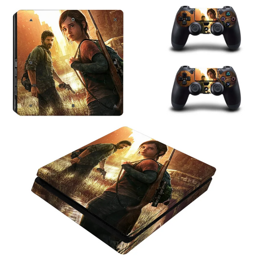 The Last of Us Part 1 Joel & Ellie PS4 Slim Skin Sticker for Console and Controllers