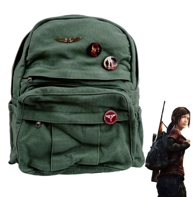 The Last of Us Part I Ellie's Simple Backpack Replica with Pins