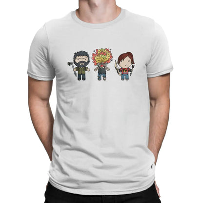 The Last of Us Ellie Joel and Clicker Cartoon Original Tshirt