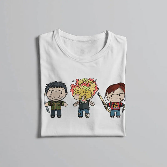 The Last of Us Ellie Joel and Clicker Cartoon Original Tshirt
