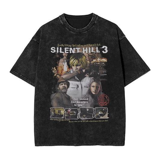 Silent Hill 3 They Looked Like Monsters to You Vintage Cotton Tee