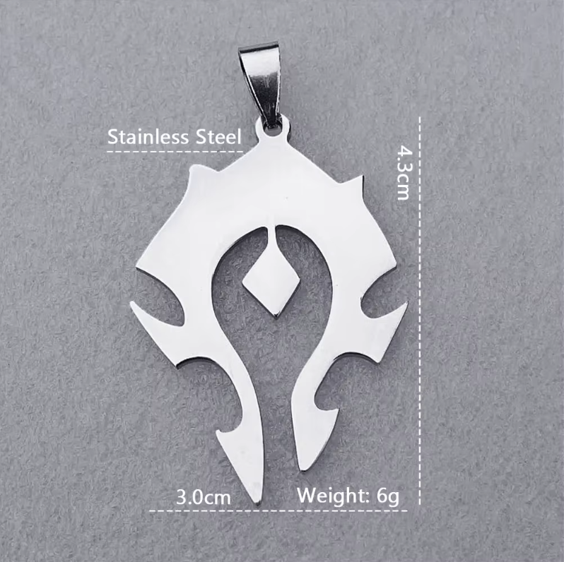 World Of Warcraft Stainless Steel Pendant Necklace