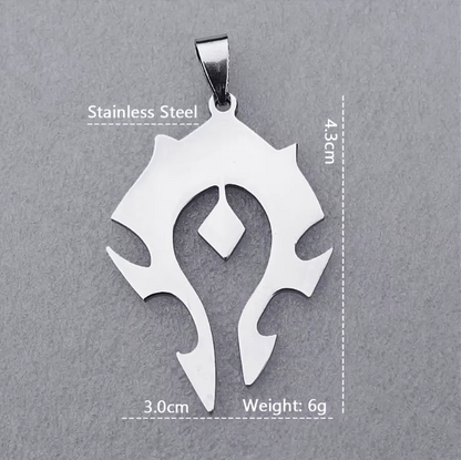 World Of Warcraft Stainless Steel Pendant Necklace