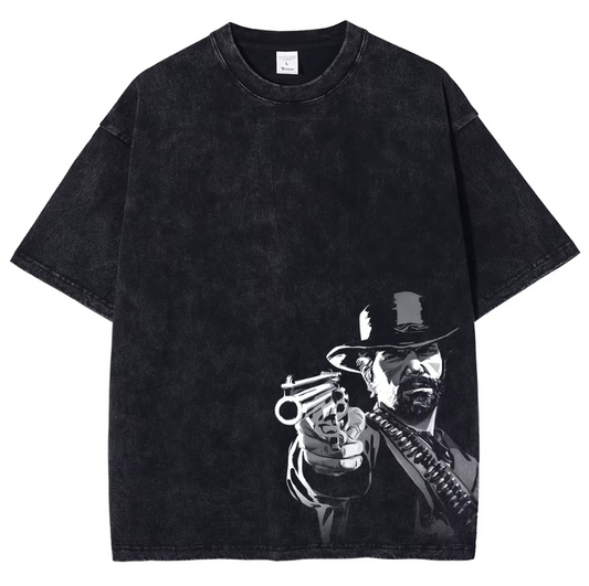 Red Dead Redemption Arthur Gaming Premium Washed Tshirt
