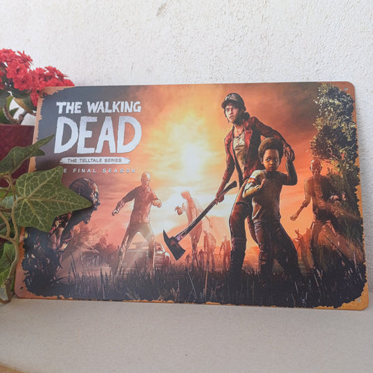 The Walking Dead Season 4 Clementine Telltale Game Retro Metal Sign